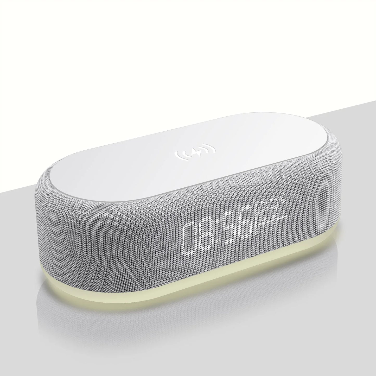 3-in-1 Fast Wireless Charger Alarm Clock with LED Light & Thermometer