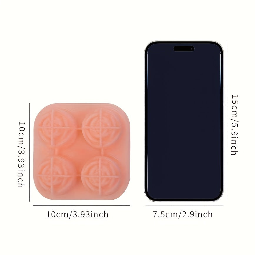 1pc 4 Grids Rose Ice Cube Mold, Multifunctional Chocolate, Jelly, Ice Cube Tray, RV Party Kitchen Refrigerator Supplies, for Bakery